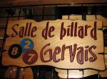Wood engraving Pool hall wood sign
